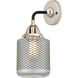 Nouveau 2 Stanton 1 Light 6 inch Black Polished Nickel Sconce Wall Light