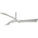 Curl 60 inch Brushed Nickel/Silver with Silver Blades Ceiling Fan