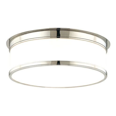 Geneva 3 Light 15.25 inch Polished Nickel Flush Mount Ceiling Light