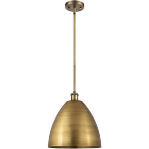 Ballston Dome LED 12 inch Brushed Brass Pendant Ceiling Light