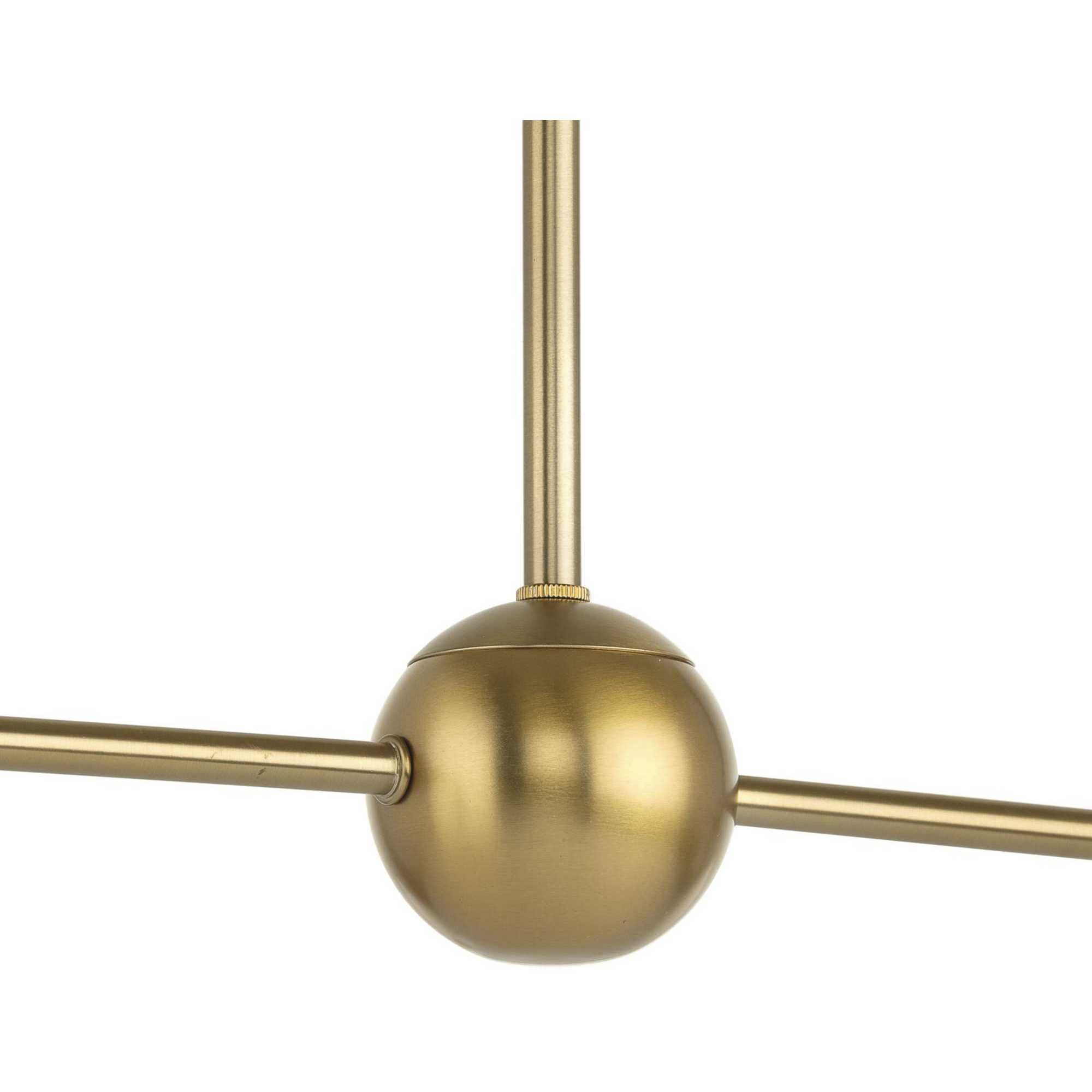 Trimble 2 Light 44 inch Brushed Bronze Linear Chandelier Ceiling Light, Design Series