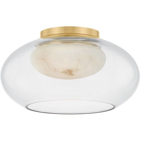 Moore 1 Light 12 inch Aged Brass Flush Mount Ceiling Light