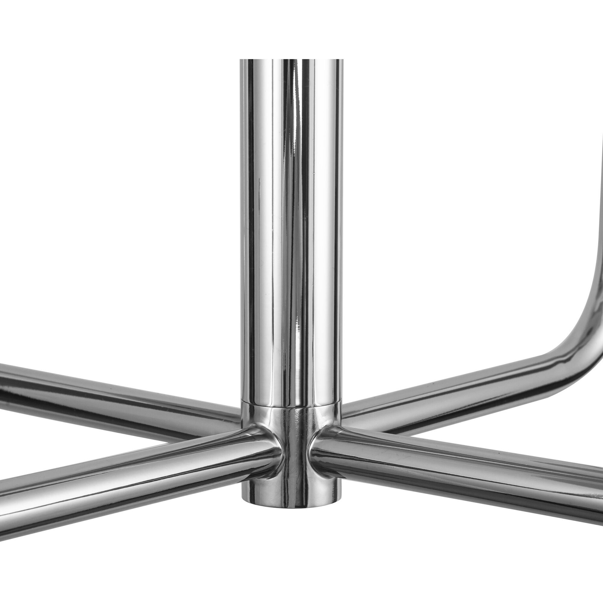 Alora Mood Plisse 4 Light 22.5 inch Chrome/Opal Matte Glass Chandelier Ceiling Light