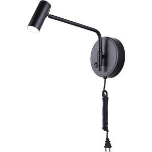 Teo LED 6 inch Black Wall Light