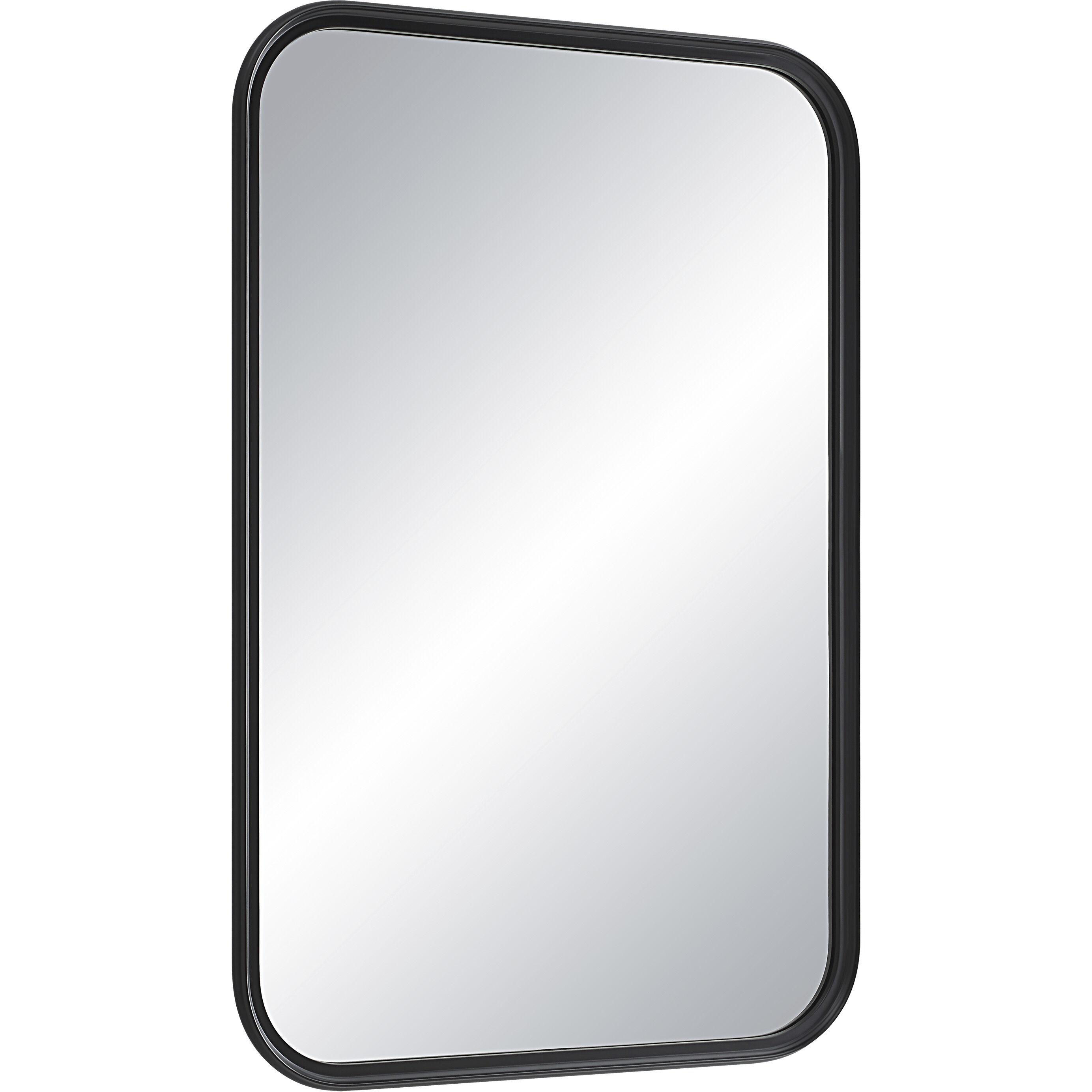 Kaja 36 X 24 inch Matte Black Wall Mirror