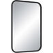 Kaja 36 X 24 inch Matte Black Wall Mirror