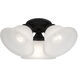 Wynnewood 3 Light 16 inch Black Flush Mount Ceiling Light