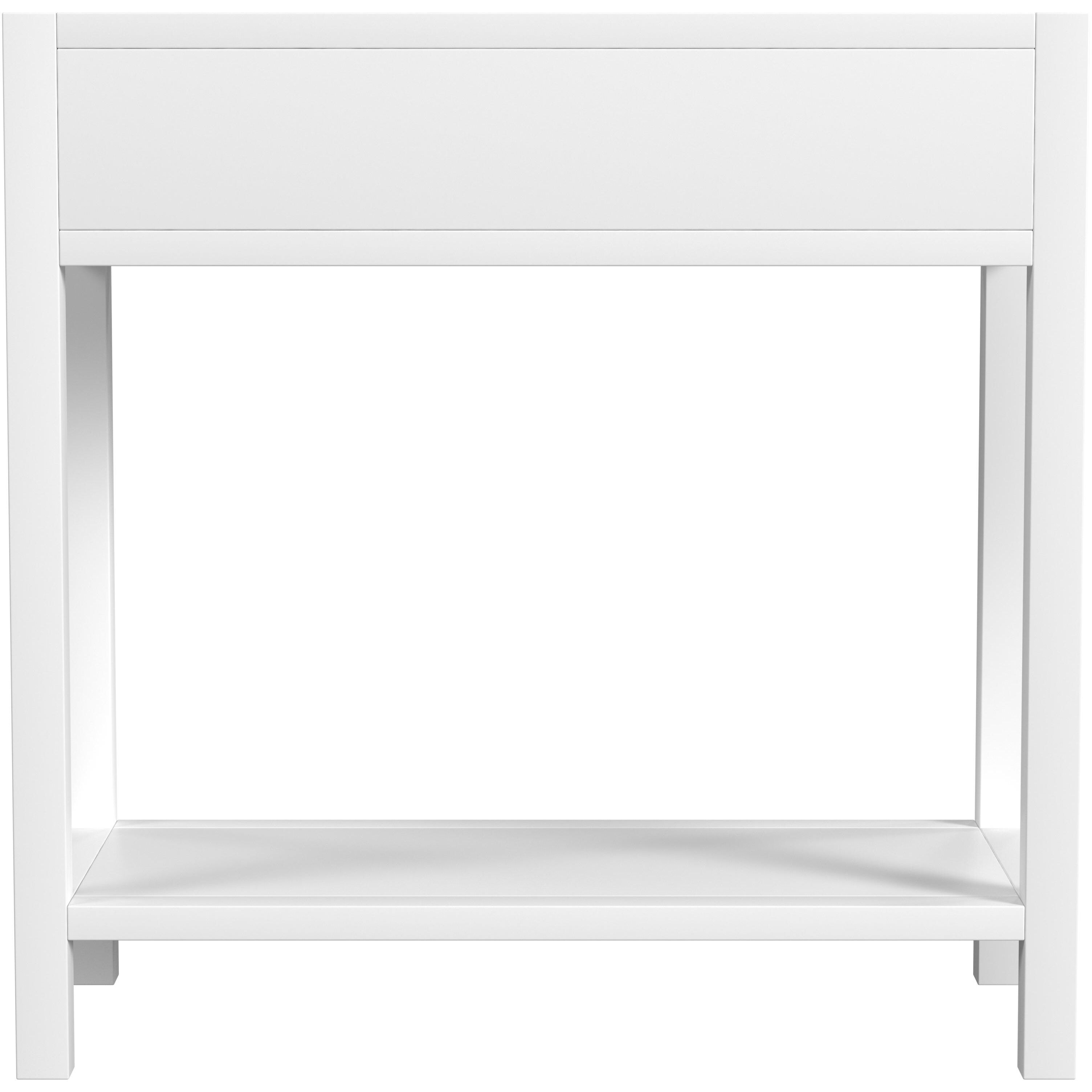 Lark 30" Wood 1-Drawer Nightstand in White
