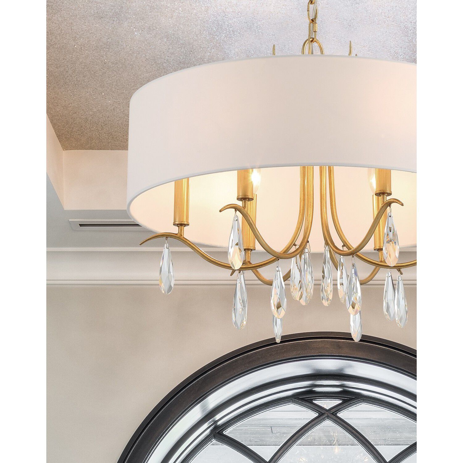 Rollins 6 Light 24 inch Antique Gold Chandelier Ceiling Light