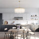 Elsa LED 35.75 inch Natural Brass Linear Chandelier Ceiling Light