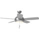 Discus Classic 44 44 inch Brushed Steel with Silver Blades Ceiling Fan