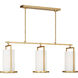 Thom Filicia Sherwood 3 Light 47.13 inch Coastal Gild Linear Chandelier Ceiling Light