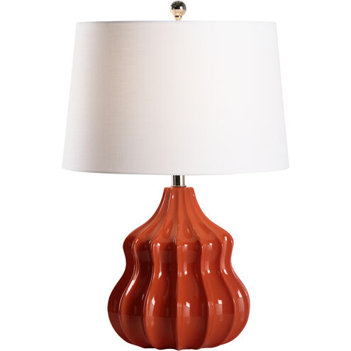 Oliver 17 inch 100.00 watt Red Table Lamp Portable Light