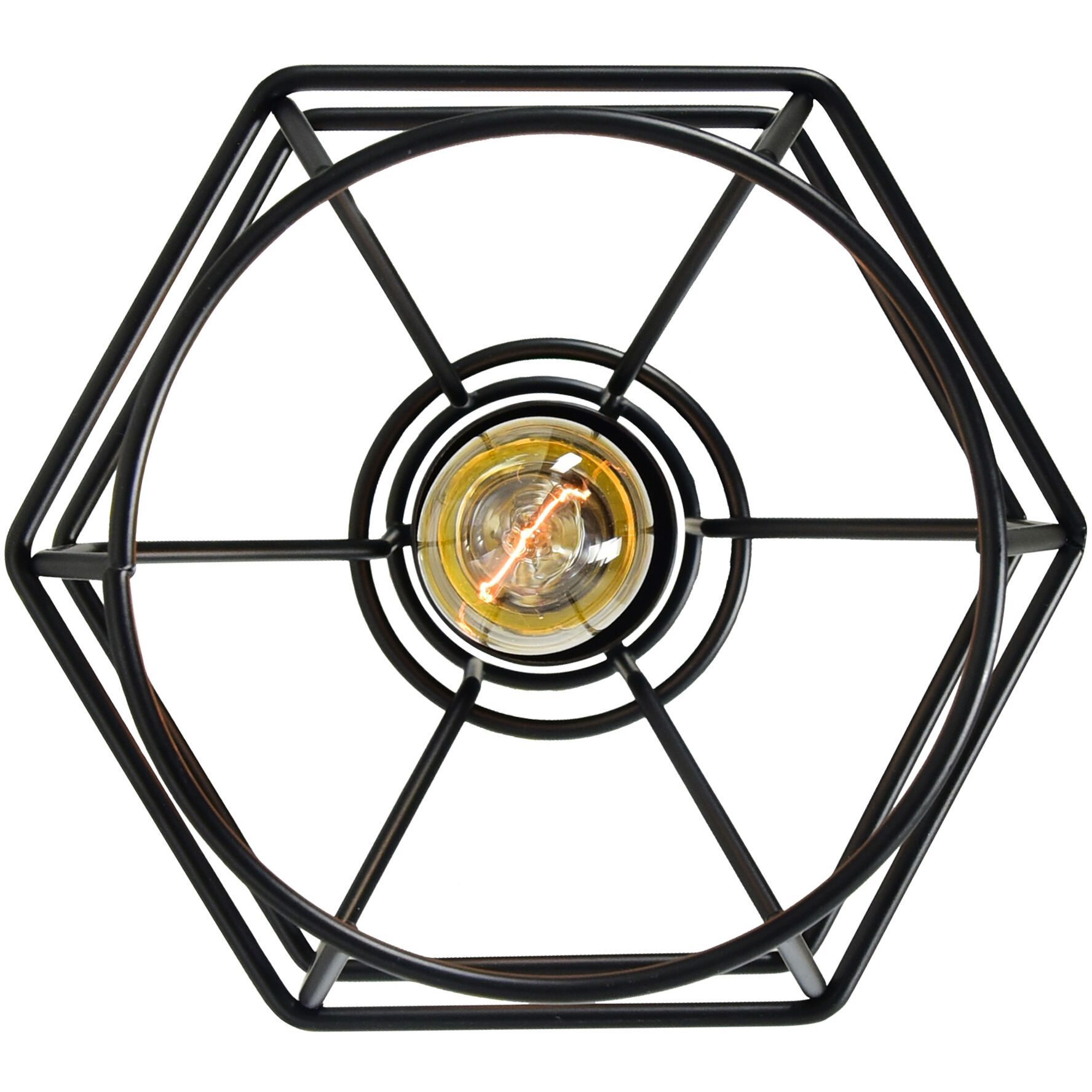 Secure 1 Light 6 inch Black Down Mini Pendant Ceiling Light