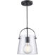 Curry 1 Light 8 inch Black Bell Mini Pendant Ceiling Light
