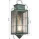 Norfield 1 Light 20.25 inch Verde Green Outdoor Sconce in Seedy Glass, Brass Traditions by Innovations Lighting