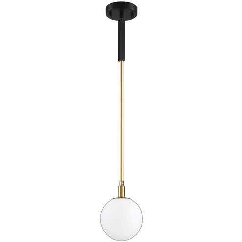 Ambience 1 Light 5.9 inch Black and Brass Pendant Ceiling Light