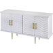 Brendle Whitewash with Gold Credenza