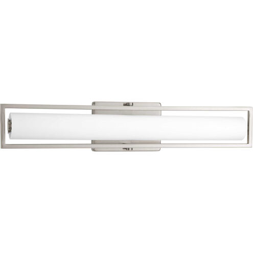 Frame LED 24 inch Brushed Nickel Bath Vanity Wall Light, Progress LED