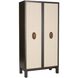 Soko Ivory and Ebony and Vintage Brass Cocktail Cabinet