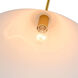 Baltic LED 15 inch Black and Brass Pendant Ceiling Light