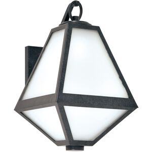 Glacier 1 Light 8 inch Black Charcoal Sconce Wall Light in White