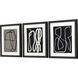 Naive Lines Black and Beige and Neutral and White Framed Art