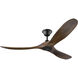 Maverick 60 inch Matte Black with Dark Walnut Blades Indoor-Outdoor Ceiling Fan