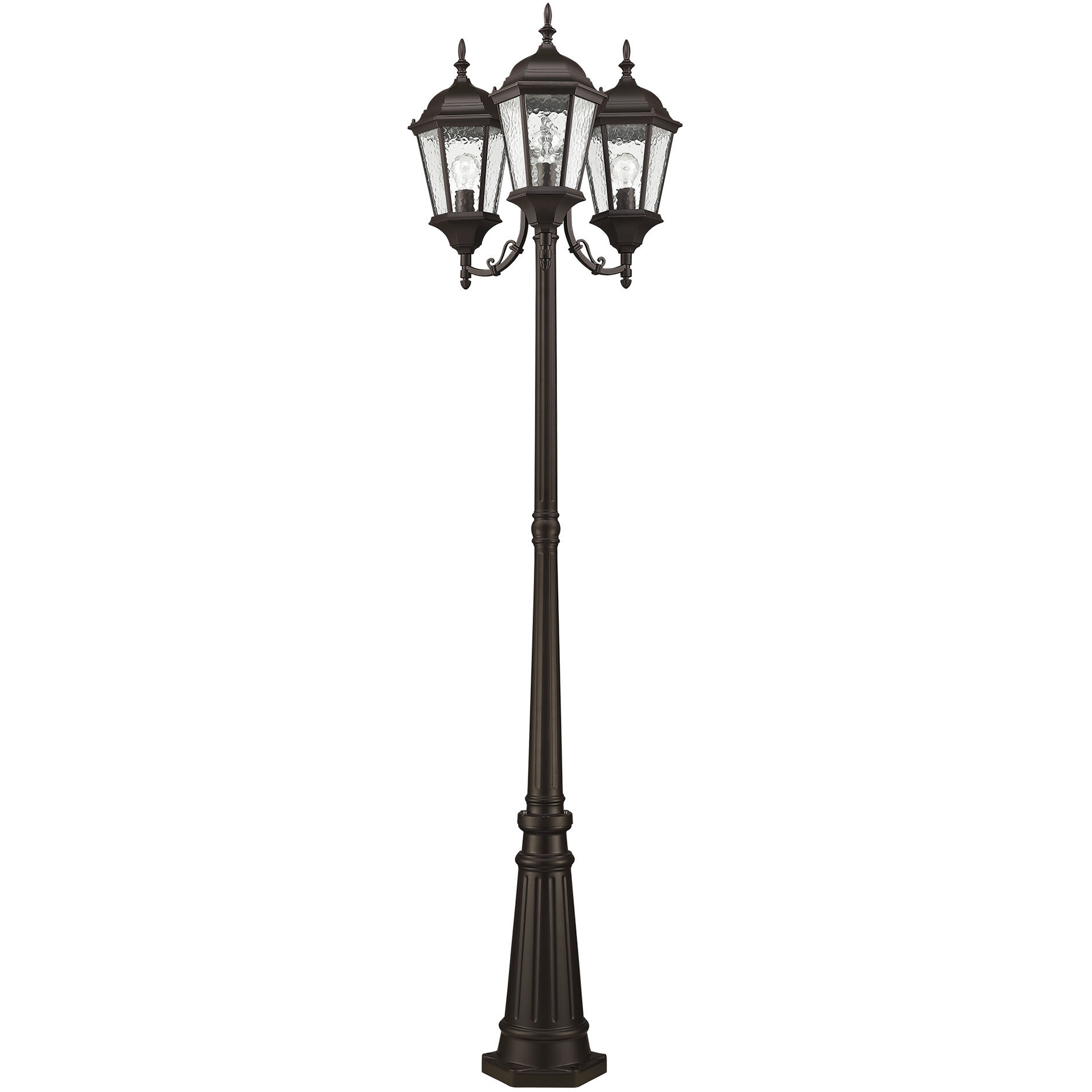 Hamilton 3 Light 86 inch Bronze Outdoor 3 Head Post