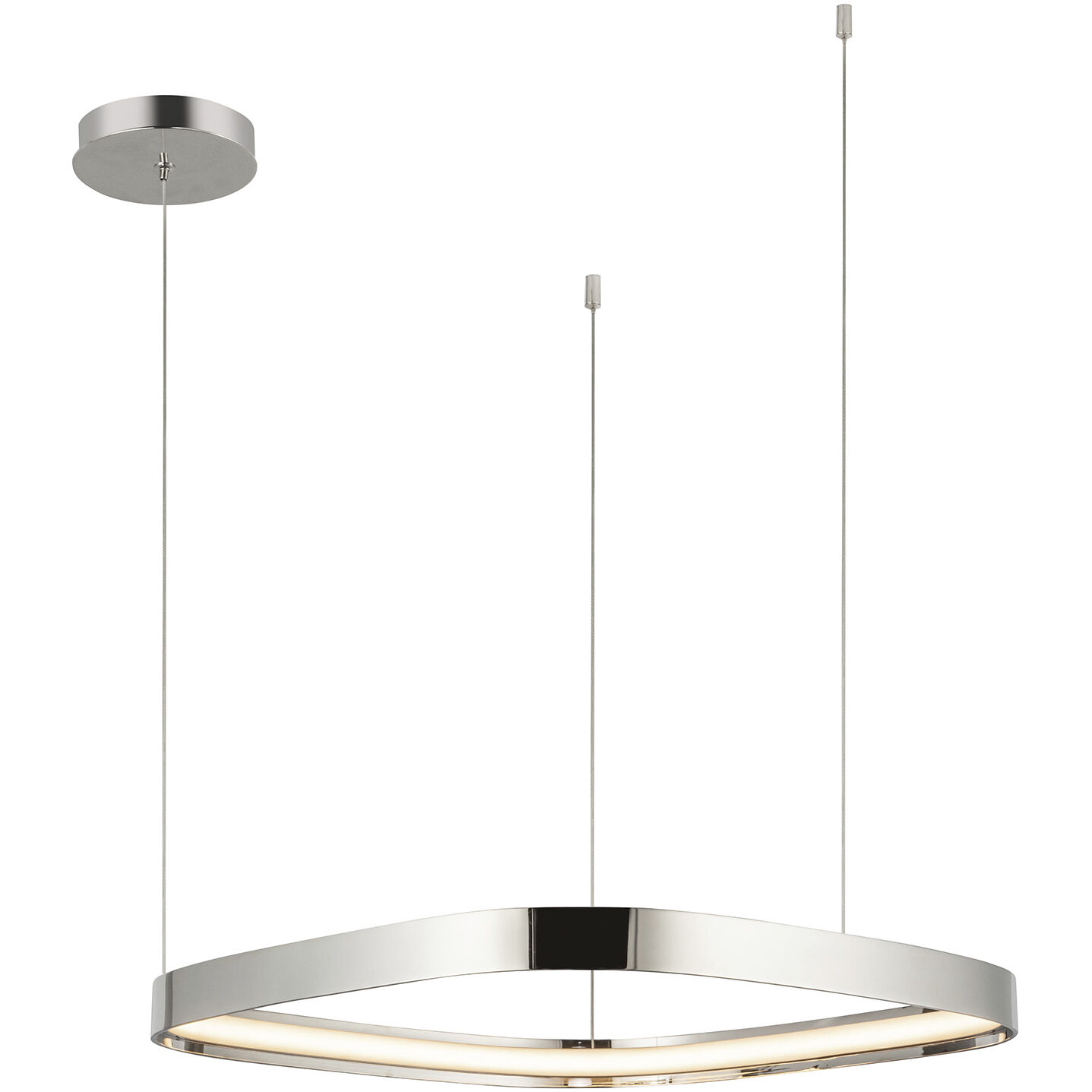 Yukon LED 19.75 inch Polished Nickel Pendant Ceiling Light