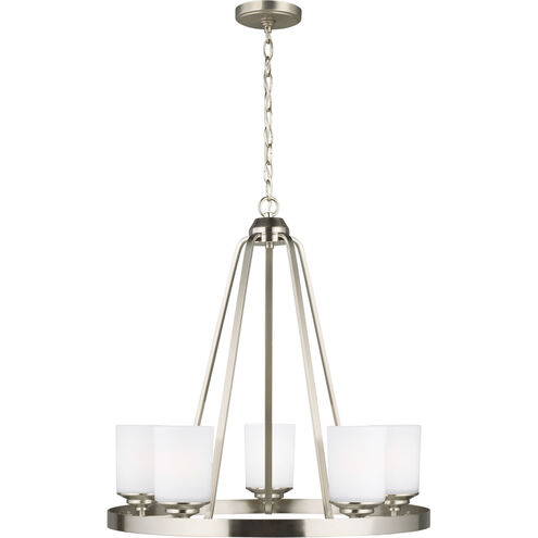 Kemal 5 Light 24 inch Brushed Nickel Chandelier Ceiling Light