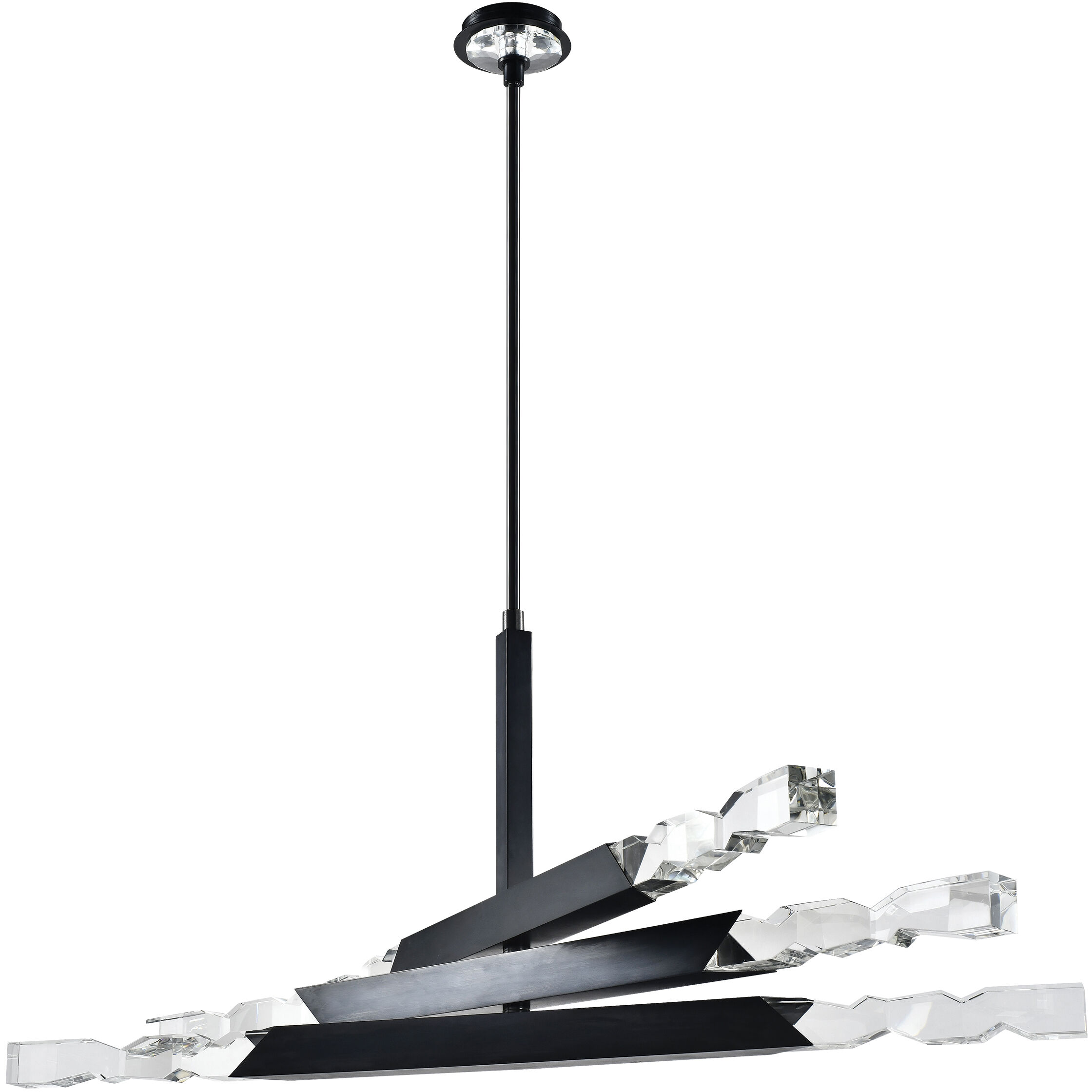 Mamadim 6 Light 48 inch Satin Brushed Black Chandelier Ceiling Light