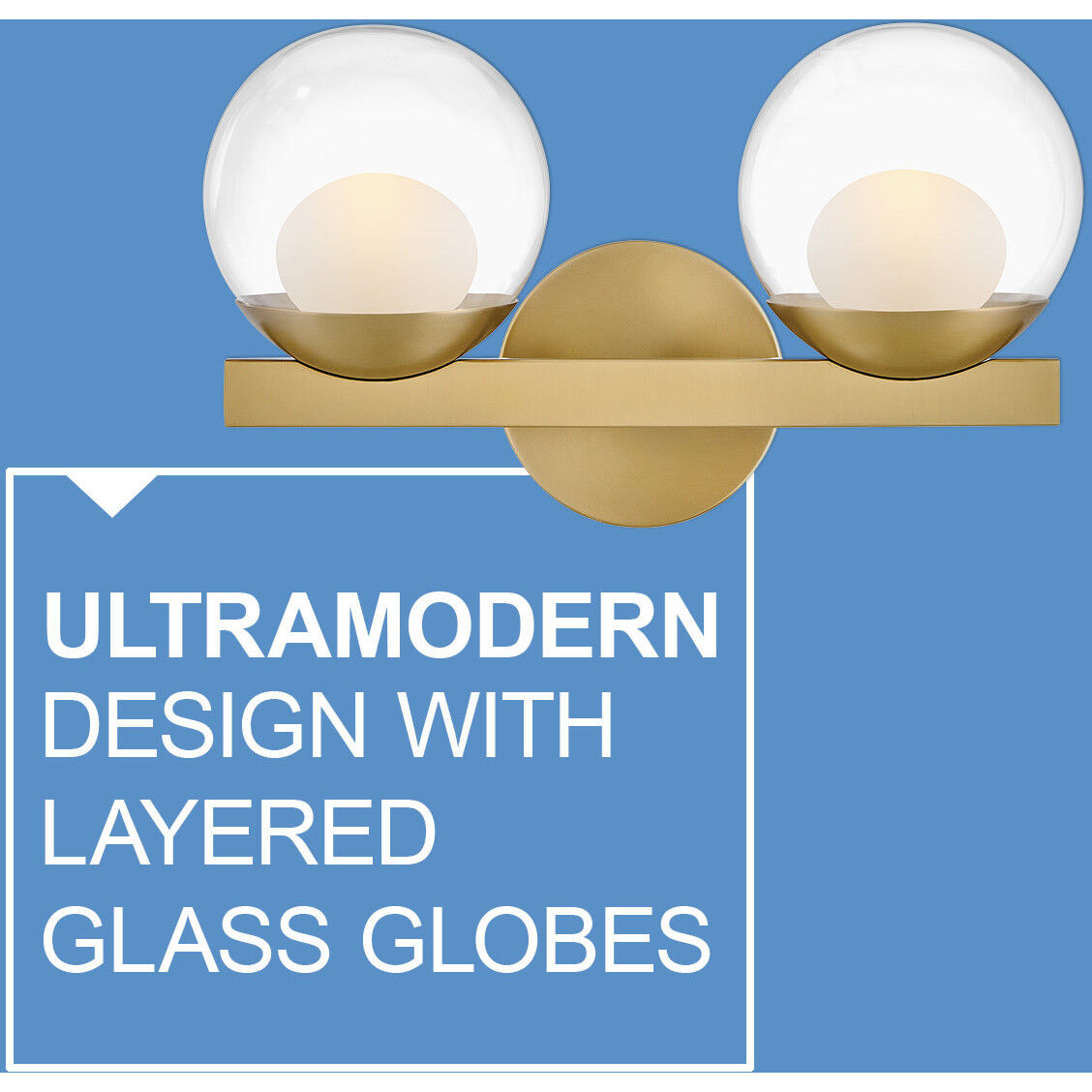 Sunni LED 15 inch Lacquered Brass Vanity Light Wall Light, Small