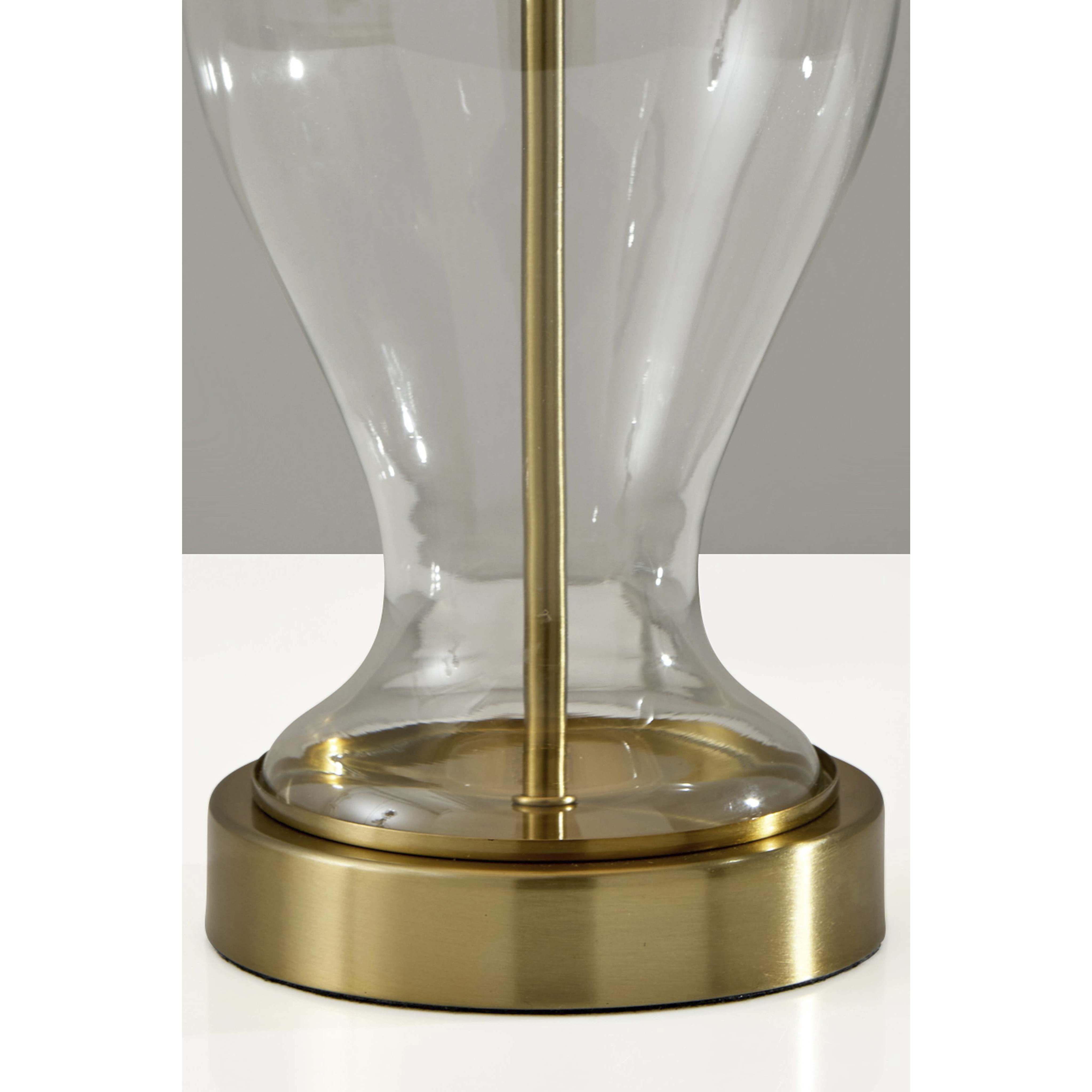 Sonata 26 inch 60.00 watt Glass Table Lamp Portable Light, Simplee Adesso