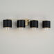 Weller 4 Light 33.5 inch Matte Brass and Black Vanity Light Wall Light