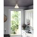 Alora Mood Waldo 1 Light 8.75 inch Aged Gold Semi Flush Mount Ceiling Light in Glossy Opal