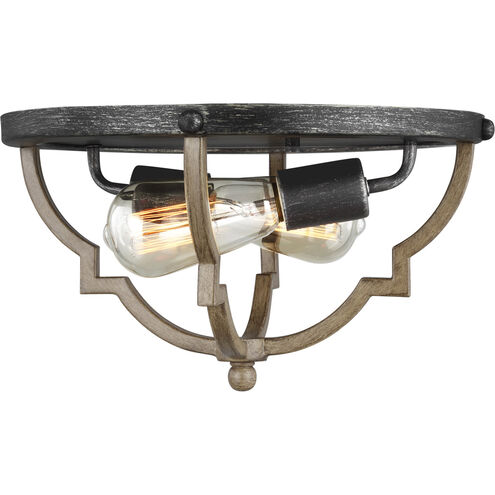 Socorro 2 Light 13.5 inch Stardust Flush Mount Ceiling Light