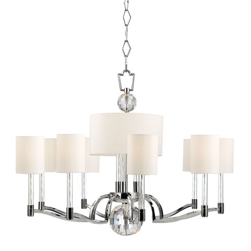 Waterloo 12 Light 36 inch Polished Nickel Chandelier Ceiling Light