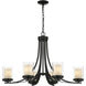 Willow 6 Light 35.25 inch Matte Black Chandelier Ceiling Light