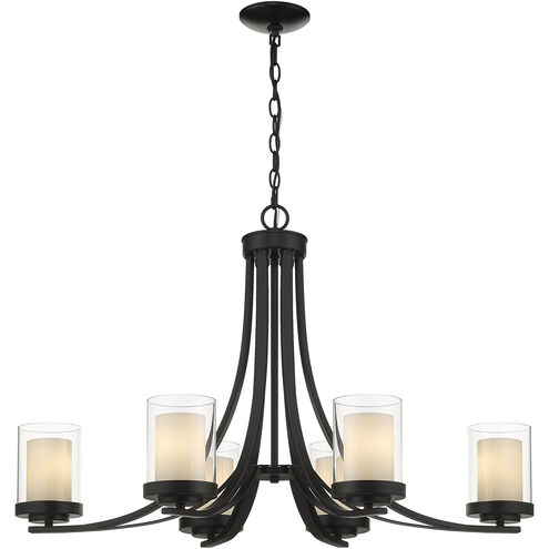 Willow 6 Light 35.25 inch Matte Black Chandelier Ceiling Light