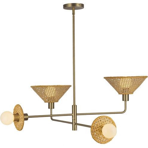 Alora Mood Piper 4 Light 39.88 inch Brushed Gold Chandelier Ceiling Light