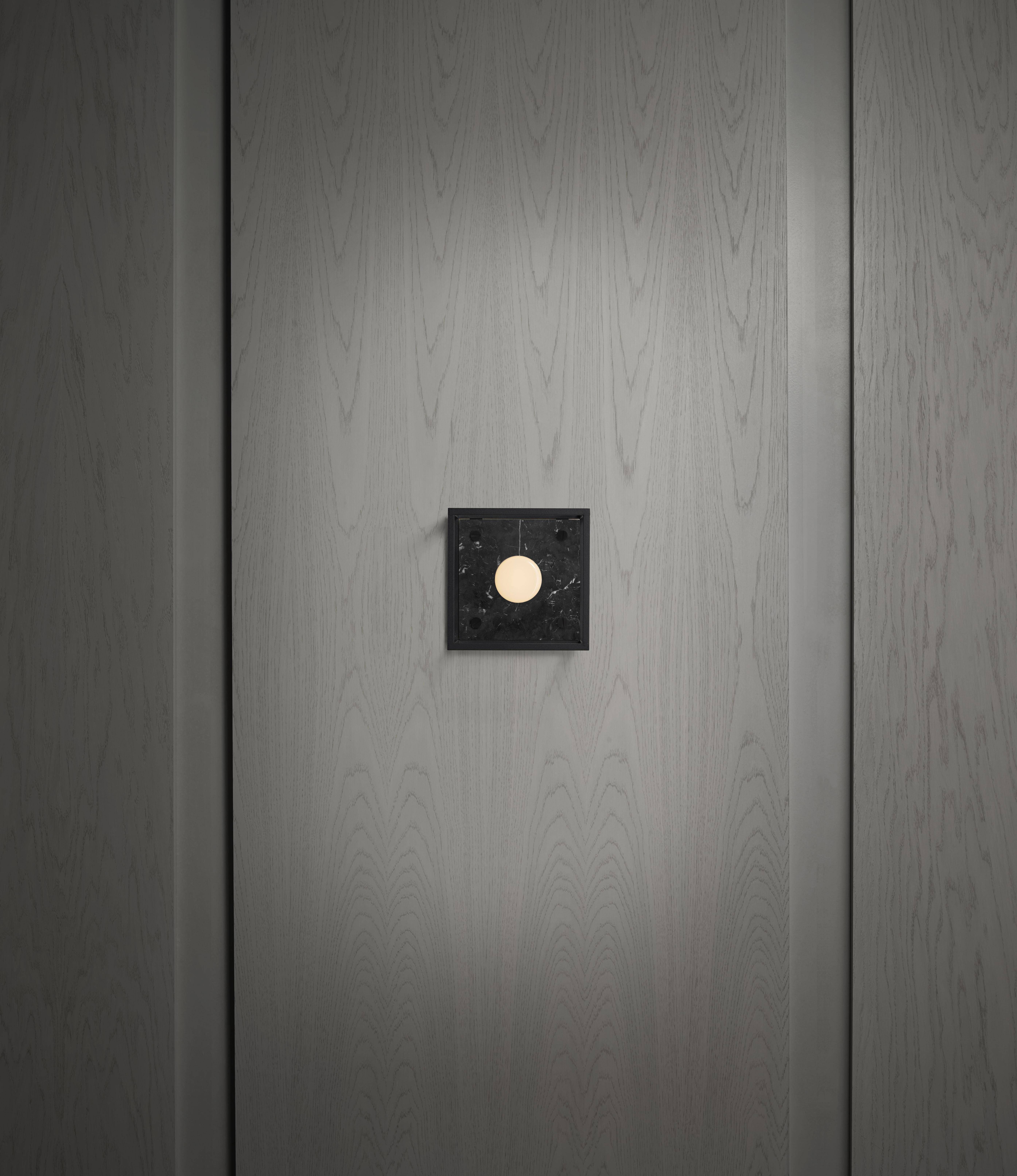 Caged 1 Light 6.69 inch Black Marble Semi-Flush Mount Ceiling Light