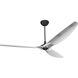 Haiku 84 inch Black with Brushed Aluminum Blades Outdoor Ceiling Fan