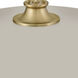 Sadie 1 Light 24 inch Lacquered Brass Chandelier Ceiling Light in Lacquered Brass with Light Taupe