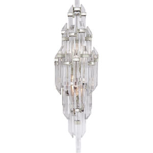 Suzanne Kasler Adele 2 Light 7 inch Polished Nickel with Clear Acrylic Sconce Wall Light, Small