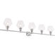 Gene 5 Light 47 inch Chrome Wall sconce Wall Light