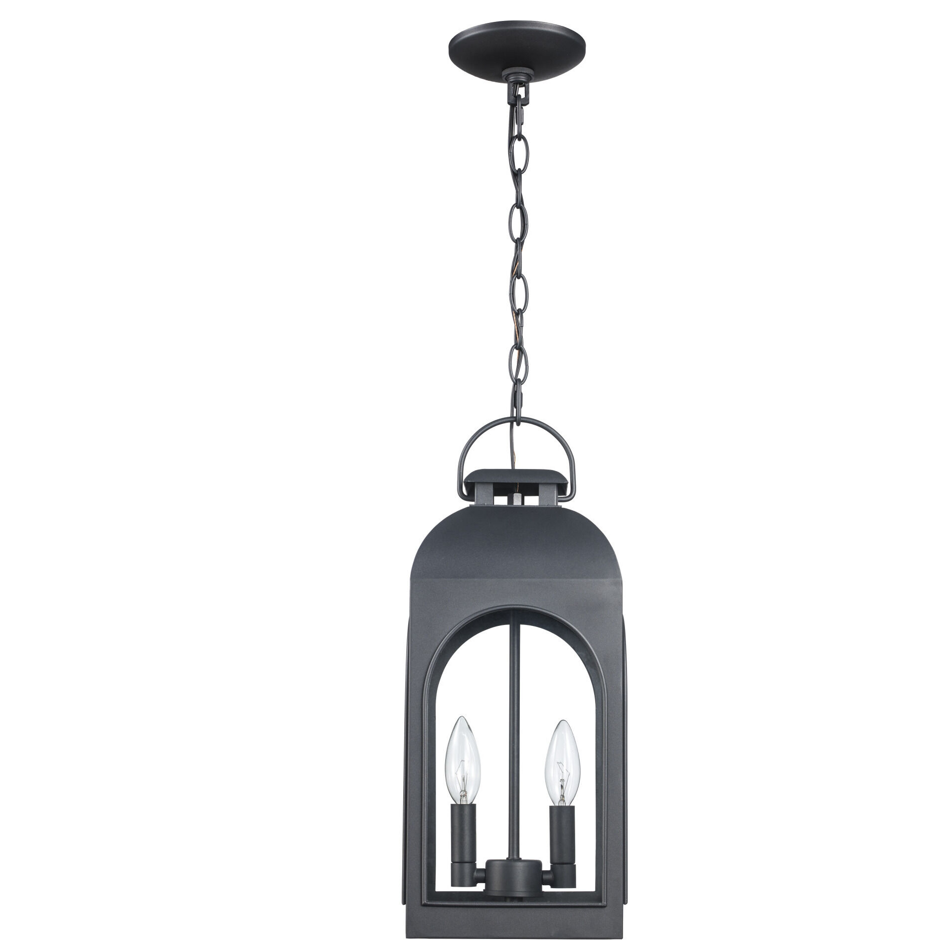Presence 2 Light 7 inch Black Outdoor Hanging Lantern