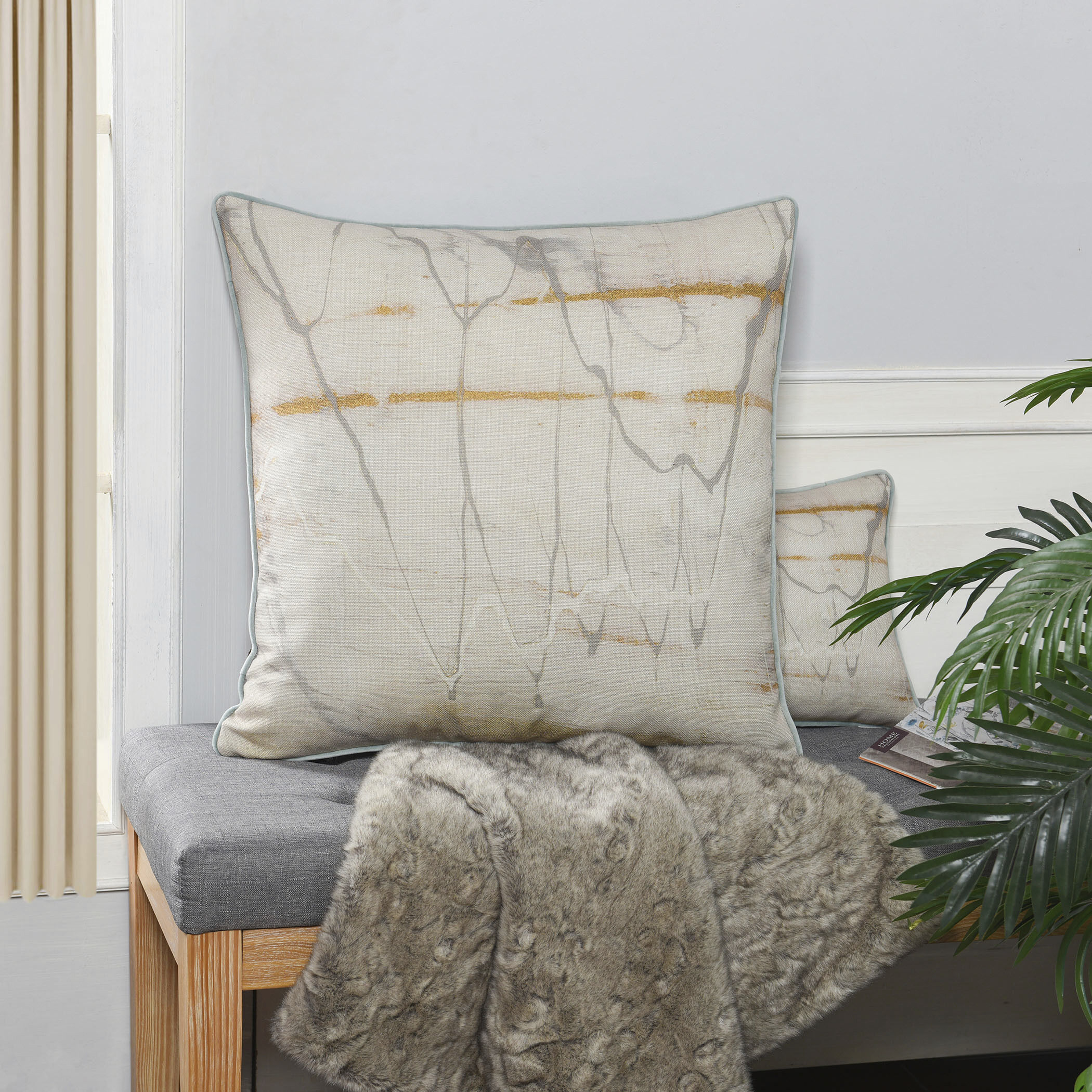 Amos 24 X 6.5 inch Multi - Beige and Brown Pillow