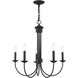 Estate 5 Light 25 inch Black Chandelier Ceiling Light