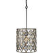 Windsor 1 Light 11.5 inch Carbon and Havana Gold Pendant Ceiling Light